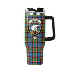 Norvel (or Norvill) Tartan Crest 40 oz Insulated Tumbler with Handle