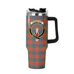 Robertson Ancient Tartan Crest 40 oz Insulated Tumbler with Handle