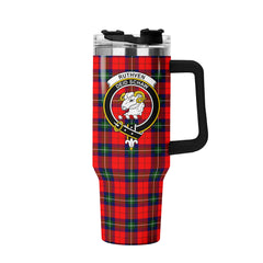 Ruthven Modern Tartan Crest 40 oz Insulated Tumbler with Handle