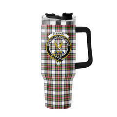 Stewart Dress Modern Tartan Crest 40 oz Insulated Tumbler with Handle