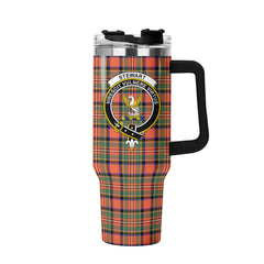 Stewart Royal Ancient Tartan Crest 40 oz Insulated Tumbler with Handle