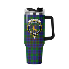 Strachan Tartan Crest 40 oz Insulated Tumbler with Handle