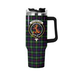 Sutherland Modern Tartan Crest 40 oz Insulated Tumbler with Handle