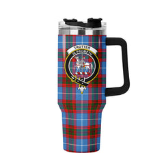 Trotter Tartan Crest 40 oz Insulated Tumbler with Handle