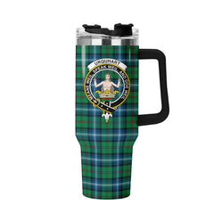 Urquhart Ancient Tartan Crest 40 oz Insulated Tumbler with Handle