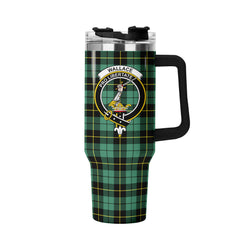 Wallace Hunting Ancient Tartan Crest 40 oz Insulated Tumbler with Handle