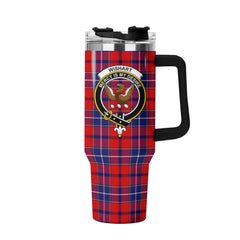Wishart Dress Tartan Crest 40 oz Insulated Tumbler with Handle