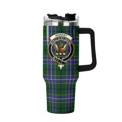 Wishart Hunting Tartan Crest 40 oz Insulated Tumbler with Handle