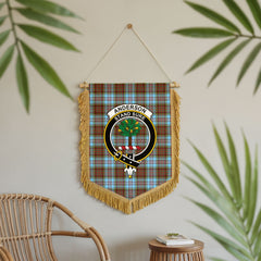 Anderson Ancient Tartan Crest Wall Hanging Banner - Wood Pole