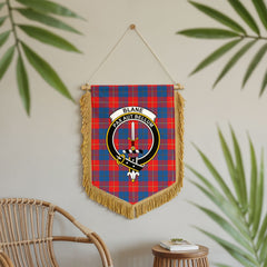 Blane Tartan Crest Wall Hanging Banner - Wood Pole