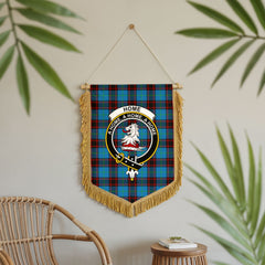 Home Ancient Tartan Crest Wall Hanging Banner - Wood Pole