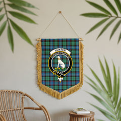 Hunter Ancient Tartan Crest Wall Hanging Banner - Wood Pole