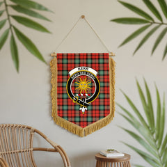 Kerr Ancient Tartan Crest Wall Hanging Banner - Wood Pole