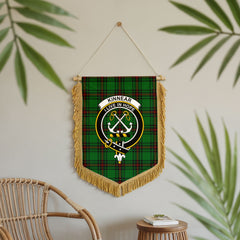 Kinnear Tartan Crest Wall Hanging Banner - Wood Pole