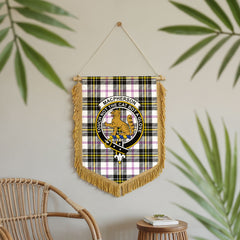 MacPherson Dress Modern Tartan Crest Wall Hanging Banner - Wood Pole