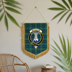McCallum Ancient Tartan Crest Wall Hanging Banner - Wood Pole