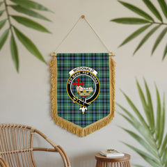 McDonald of the Isles Hunting Ancient Tartan Crest Wall Hanging Banner - Wood Pole