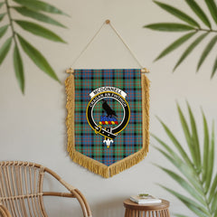 McDonnell of Glengarry Ancient Tartan Crest Wall Hanging Banner - Wood Pole
