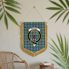 McPhail Hunting Ancient Tartan Crest Wall Hanging Banner - Wood Pole