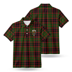 Buchan Modern Tartan Crest Birdseye Mesh Polo Shirt