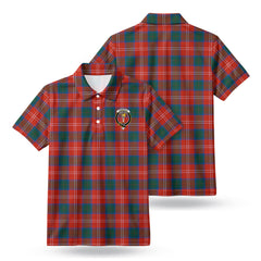 Chisholm Ancient Tartan Crest Birdseye Mesh Polo Shirt