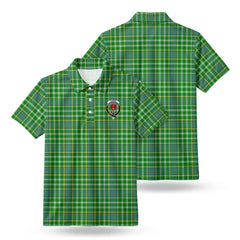 Currie Tartan Crest Birdseye Mesh Polo Shirt