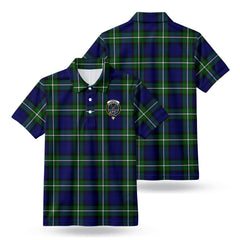 Forbes Modern Tartan Crest Birdseye Mesh Polo Shirt