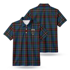 Fraser (of Lovat) Hunting Ancient Tartan Crest Birdseye Mesh Polo Shirt