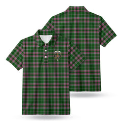 Gray Hunting Tartan Crest Birdseye Mesh Polo Shirt