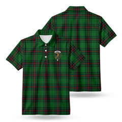 Halkett Tartan Crest Birdseye Mesh Polo Shirt