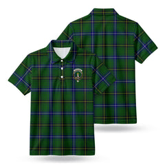 Henderson Modern Tartan Crest Birdseye Mesh Polo Shirt