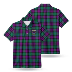 MacArthur - Milton Tartan Crest Birdseye Mesh Polo Shirt