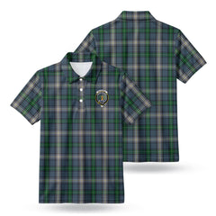 MacDowall Tartan Crest Birdseye Mesh Polo Shirt
