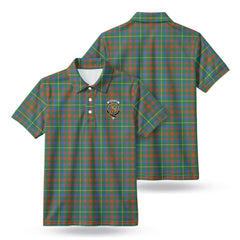 MacKintosh Hunting Ancient Tartan Crest Birdseye Mesh Polo Shirt