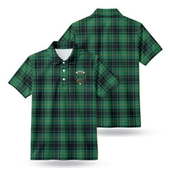 McArthur Ancient Tartan Crest Birdseye Mesh Polo Shirt