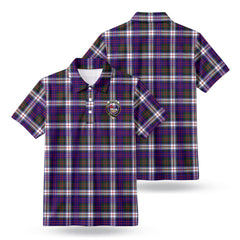 McDonald Dress Modern Tartan Crest Birdseye Mesh Polo Shirt