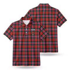 McDuff Modern Tartan Crest Birdseye Mesh Polo Shirt