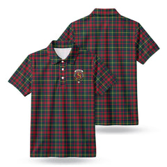 McIntosh Hunting Modern Tartan Crest Birdseye Mesh Polo Shirt