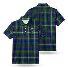 McIntyre Hunting Modern Tartan Crest Birdseye Mesh Polo Shirt