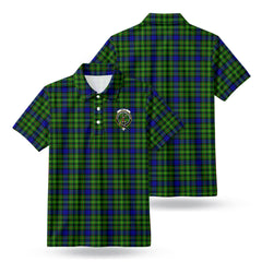Rollo Modern Tartan Crest Birdseye Mesh Polo Shirt
