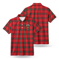 Seton Modern Tartan Crest Birdseye Mesh Polo Shirt