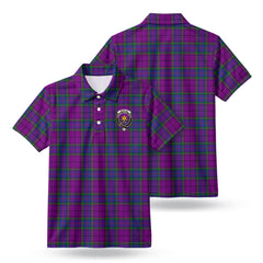 Wardlaw Modern Tartan Crest Birdseye Mesh Polo Shirt