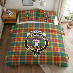 Buchanan Old Sett Tartan Crest Bedding Set