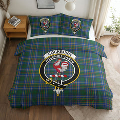 Cockburn Ancient Tartan Crest Bedding Set