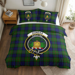 Dundas Modern Tartan Crest Bedding Set