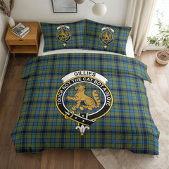 Gillies Ancient Tartan Crest Bedding Set