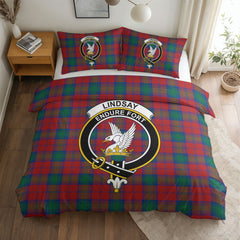 Lindsay Modern Tartan Crest Bedding Set