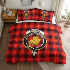 MacIver Modern Tartan Crest Bedding Set