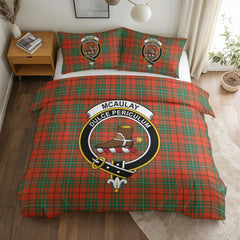 McAulay Ancient Tartan Crest Bedding Set