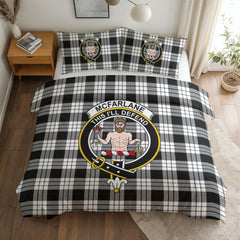 McFarlane Black - White Tartan Crest Bedding Set
